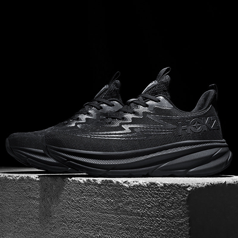 Foreign Trade New Running Shoes for Men and Women, Mesh Breathable Lightweight Cushioned Non-Slip Marathon Shoes for Long Distance Running and Jogging Training