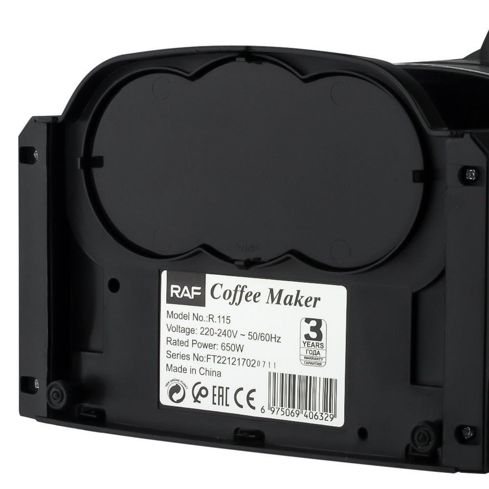 RAF European Standard Coffee Machine Small Semi-Automatic Household Drip American Coffee Machine Double Cup Automatic Moka Pot