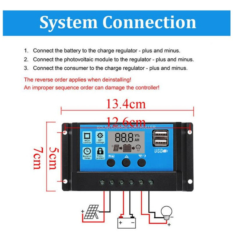 Factory Direct Output Solar Charging Mobile Phone Battery Solar Panel Controller Fast Boat Charger