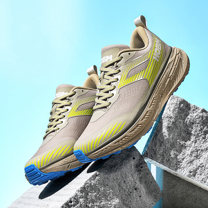 Running Shoes Sports Trendy Shoes Summer Soft Sole Lightweight Breathable Jump Rope Wide Last Marathon Jogging Thick Sole Cushioning Men's Shoes