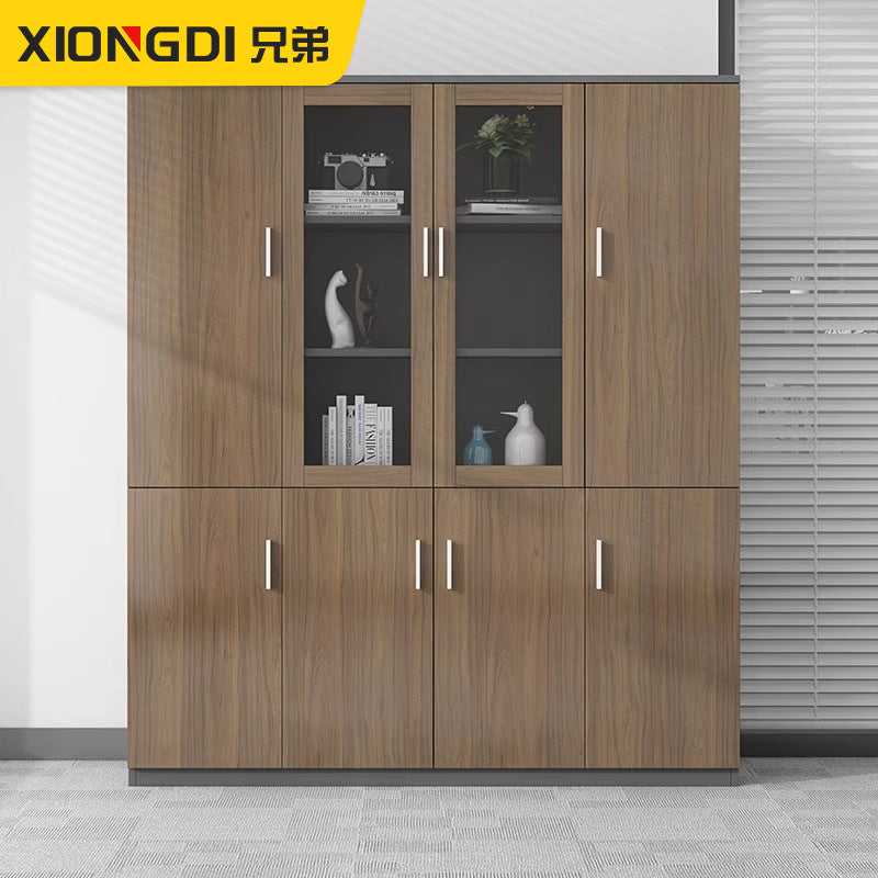 File Cabinet High Cabinet Wooden Simple Modern Archive Cabinet Document Cabinet Storage Cabinet Bookcase with Lock Office Cabinet