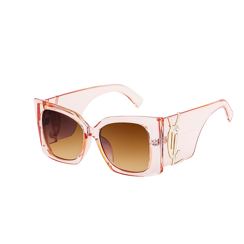 Yang Shulin Style Cat Eye Sunglasses for Women Fashion Large Frame Sunglasses High-end Sun Protection Glasses glasses