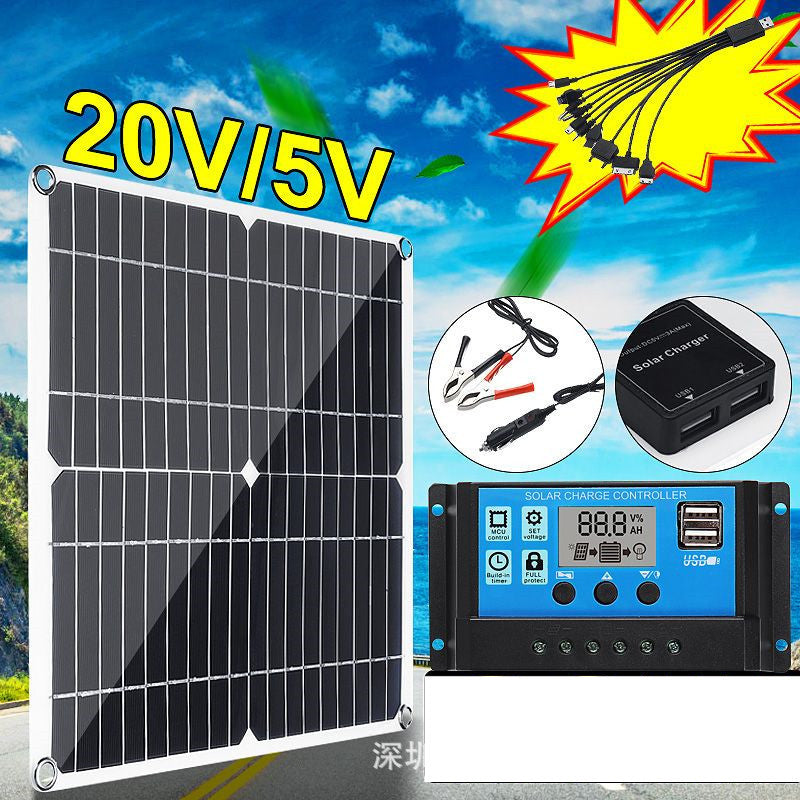 Factory Direct Sales Solar Panel Lightweight and Portable Semi-Flexible Solar Panel Controller Charger