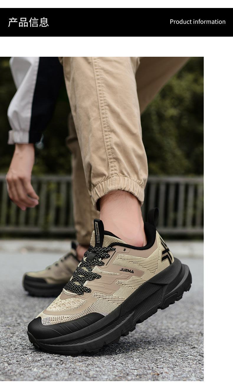 Large Size Men's Running Shoes Wear-Resistant Non-Slip Outdoor Hiking Shoes Breathable Versatile Shock Absorption High-Quality Sports Shoes