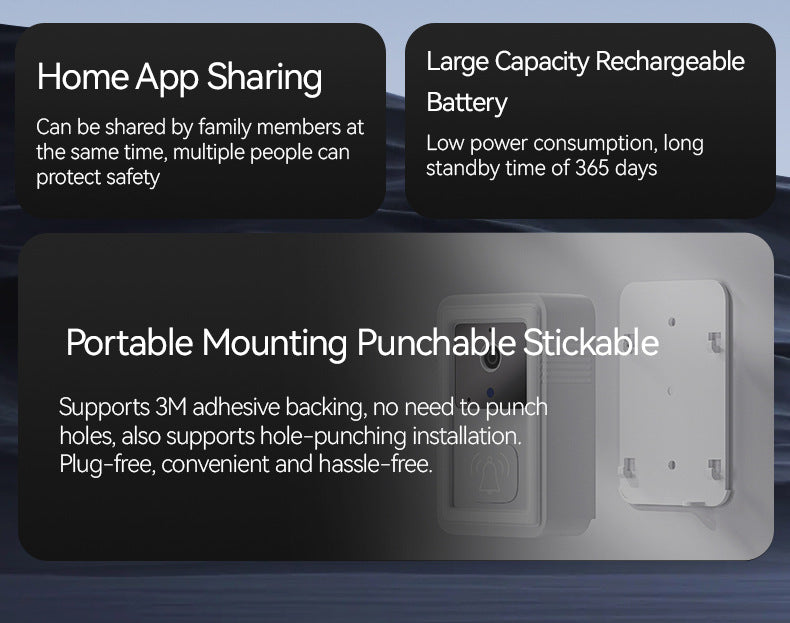 M9Intelligent visual doorbell WiFi Wireless HD Smart Home Intercom Bell Intelligent Security
