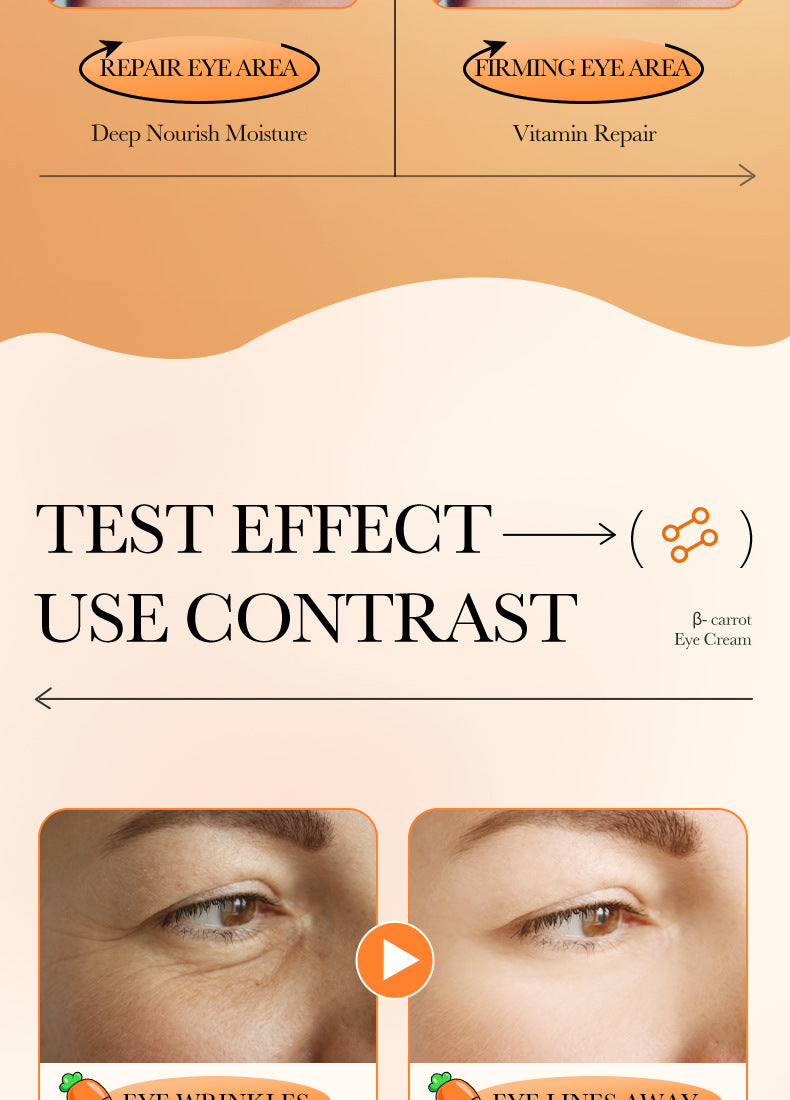 Full English Carrot Eye Cream20g SADOER Moisturize and Improve Dark Circles, Eye Wrinkles, and Eye Bags  Wholesale