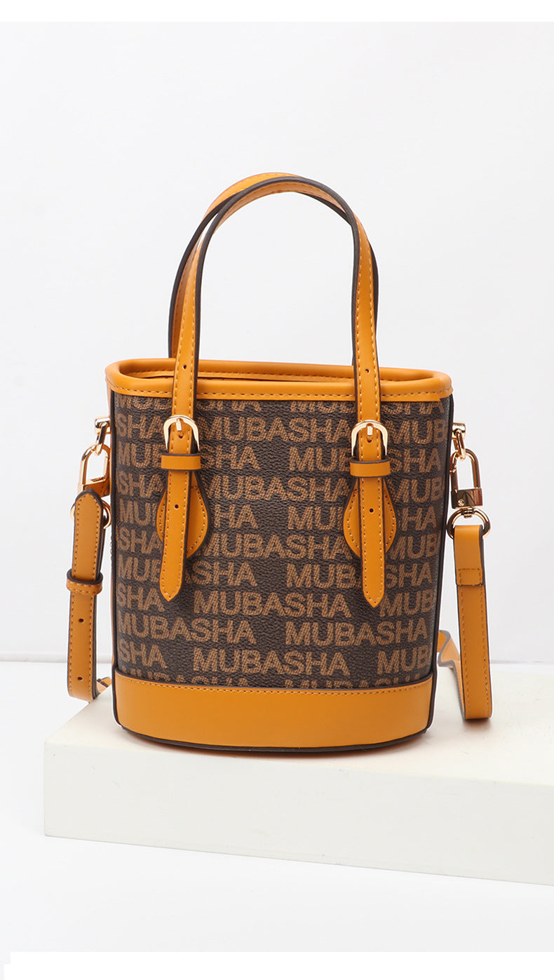 Women's Bag New Trendy Fashion Casual Vintage Bucket Bag Retro Handbag Unique Stylish Crossbody Bag