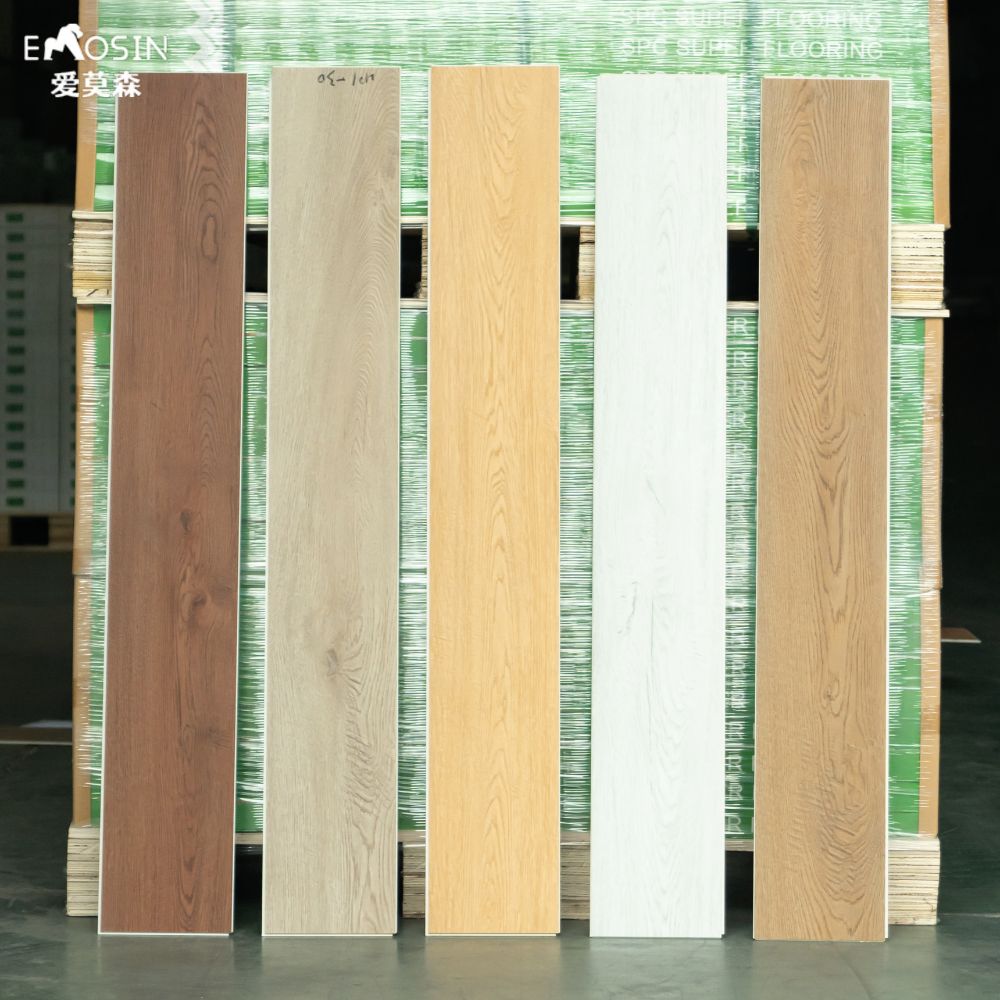 3.5mm 4.0mm  Spc  Floor Wood Tiles Plastic Flooring