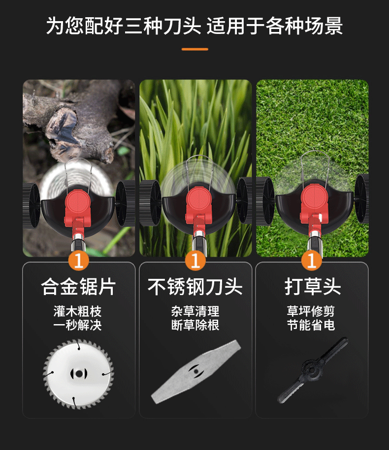 Lithium Battery Lawn Mower Weed Eater Rechargeable Household Grass Trimmer Electric Portable Garden Pruner Cordless