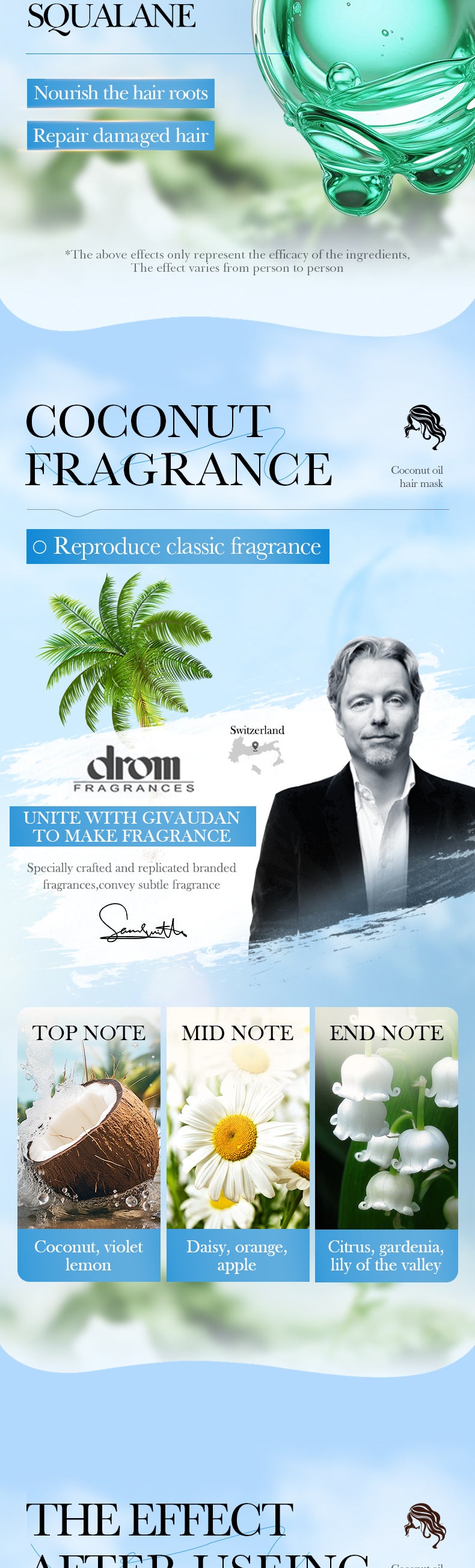 Full English Coconut Oil Nourishing Hair Mask SADOER Smooth, Soft, and Voluminous Hair Conditioner for  Wholesale