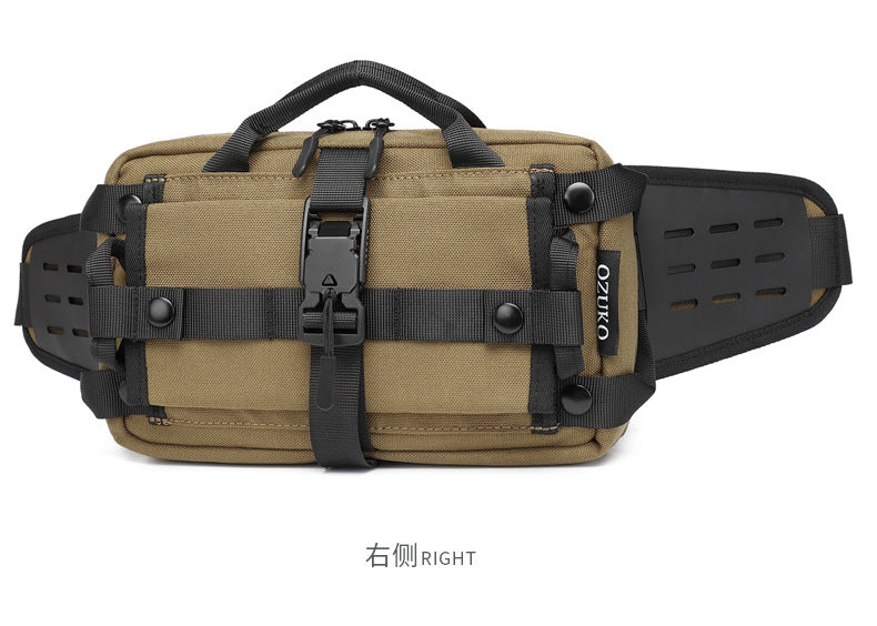 Men's Trendy Tactical Waist Bag Waterproof Small Crossbody Bag Outdoor Sports Cycling Running Lightweight Portable Bag male bag
