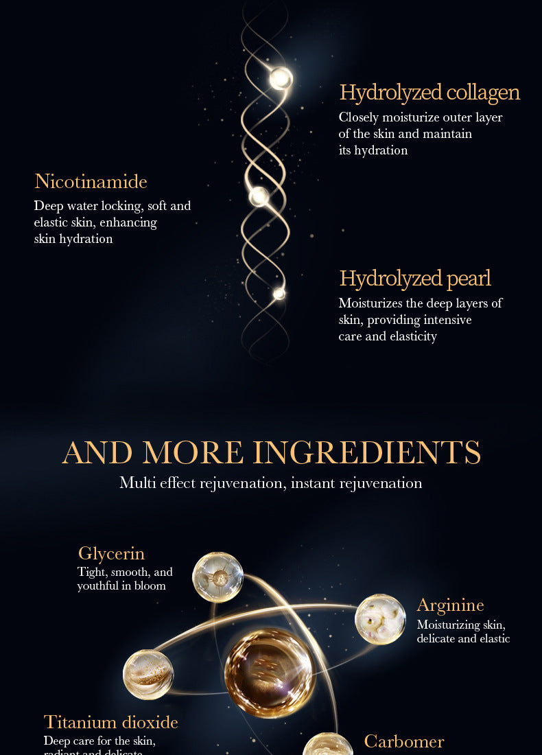 Full English Pearl Cream70g SADOER Collagen Hydrating Moisturizing Cream  Foreign Trade Wholesale