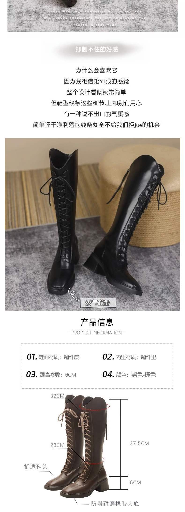 High Heel Long Boots for Women2025New Autumn and Winter Martin Boots with a High Tube Design, Popular on Social Media