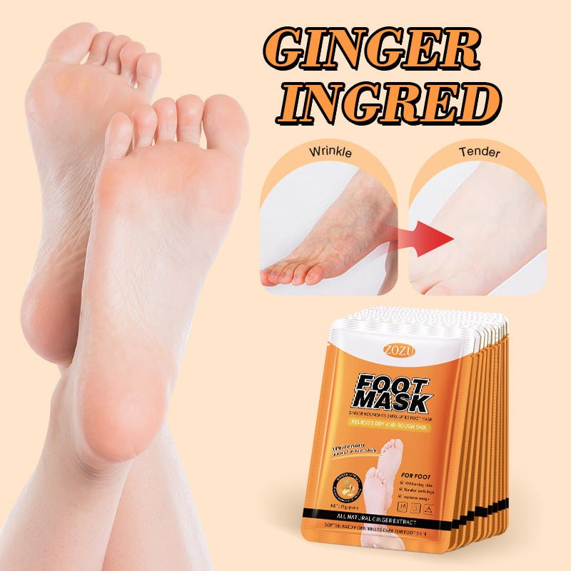 Ginger Foot Mask35g ZOZU Moisturizing, rejuvenating, and nourishing foot mask for cross-border foreign trade wholesale