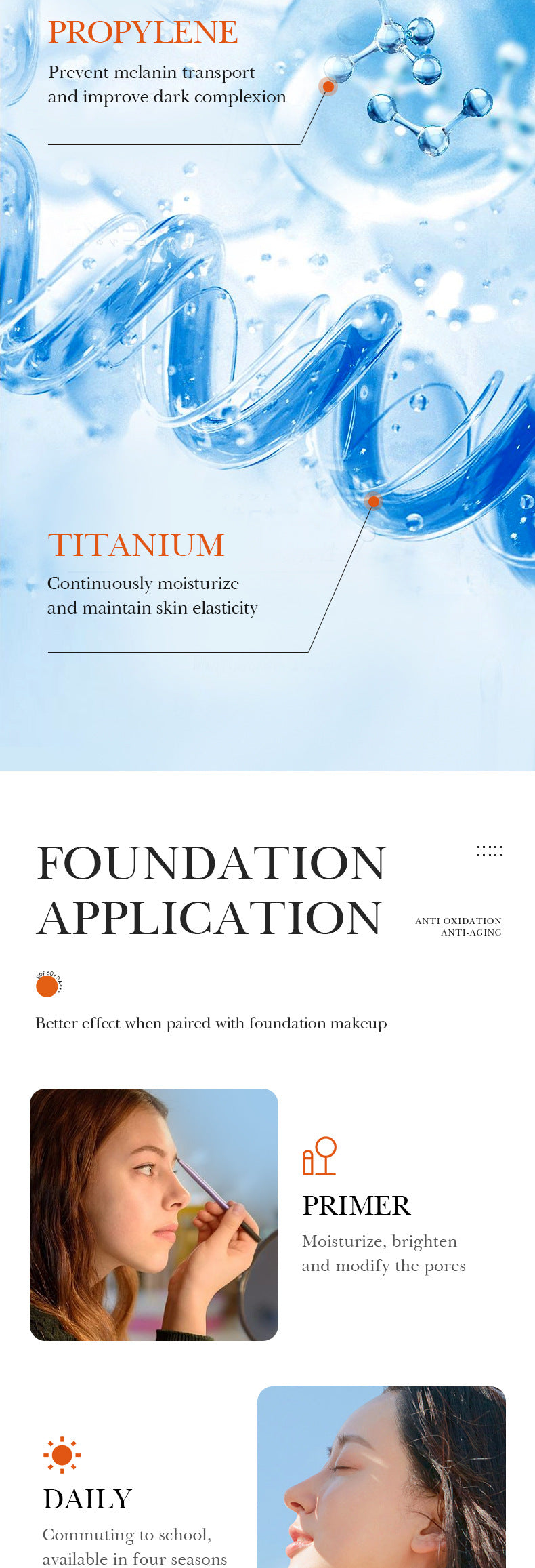 Hyaluronic Acid Sunscreen SADOER Uv Protection SPF60+Isolation Sunscreen Lotion Cross-Border Wholesale