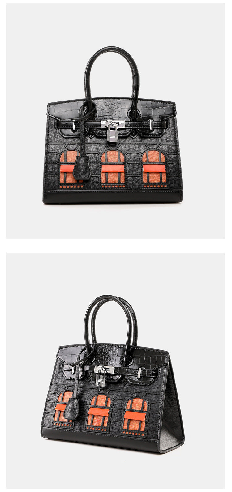 2024New Style House Bag Feel Platinum Bag Crocodile Pattern Casual Versatile Elegant Handbag Single Shoulder Crossbody Bag