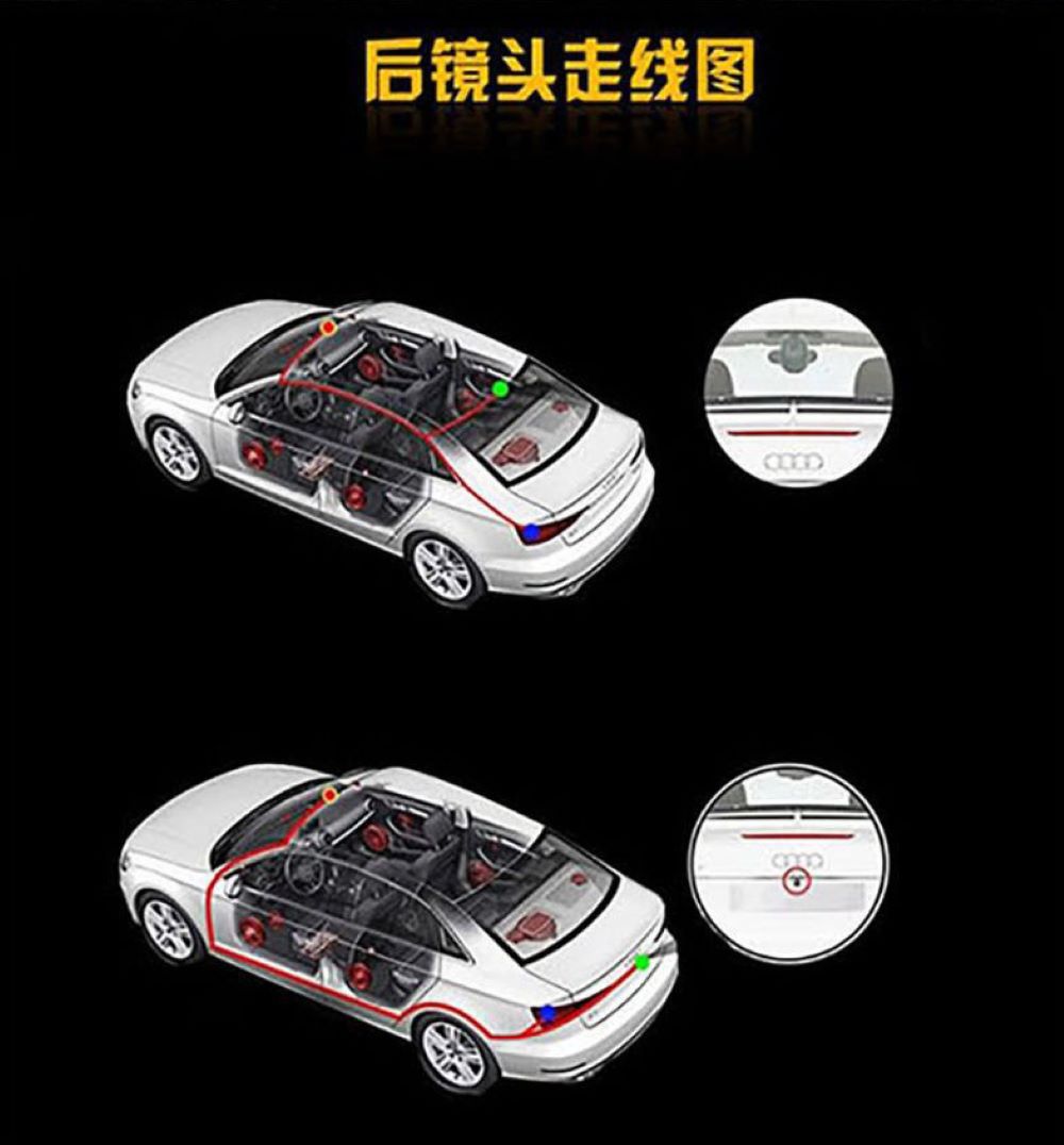 S11New three-lens dashcam2Inch Hd1080P Simultaneous Recording of Front, Interior, and Rear of the Vehicle