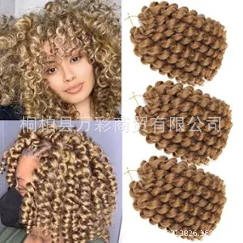 Cross-border Wigs for European and American Women WandCurl Foreign Trade Curly Hair Braids In Stock Wholesale Screw Curl Bangs Lazy Style