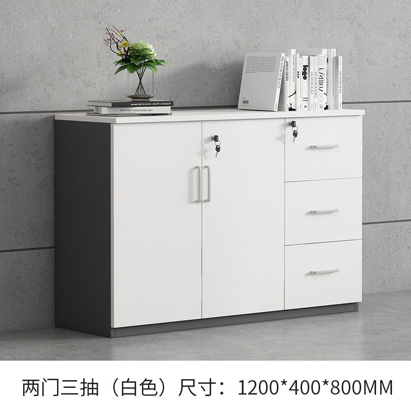 File Cabinet Data Cabinet Low Cabinet Wooden Lockable Archive Cabinet Small Office Storage Side Cabinet Partition Cabinet