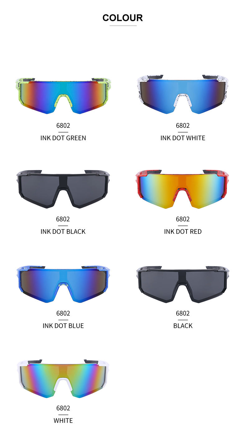 Cycling Goggles Colorful Outdoor Women's European and American One-piece Sunglasses Windproof Skiing Sports Sunscreen Sunglasses Men