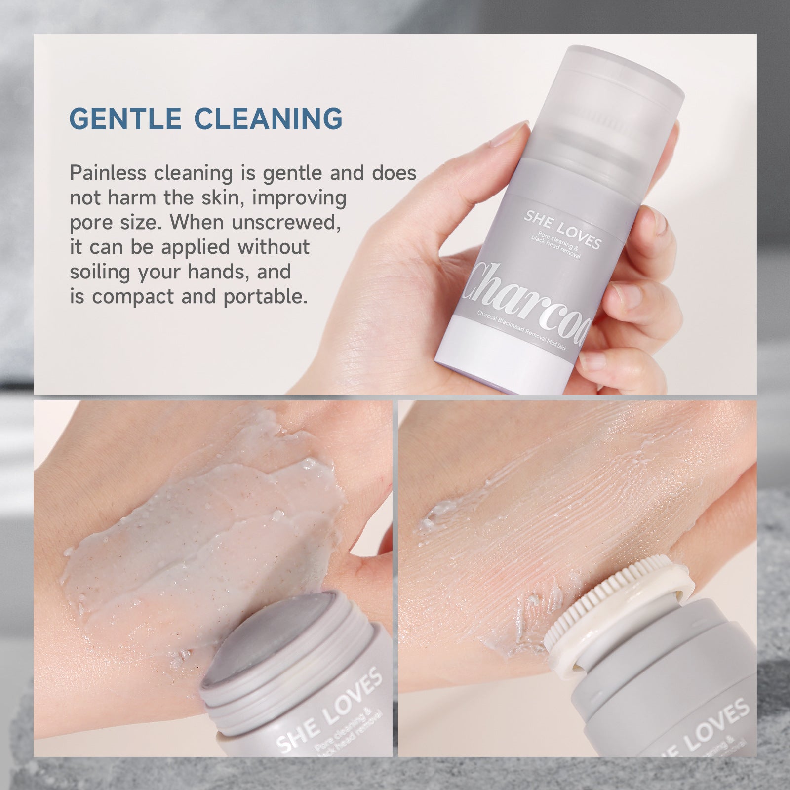 Exclusive Supply sheloves Bamboo Carbon Solid Mask Moisturizing Cleansing Remove Blackheads Oily Skin Smear Mud Mask Stick