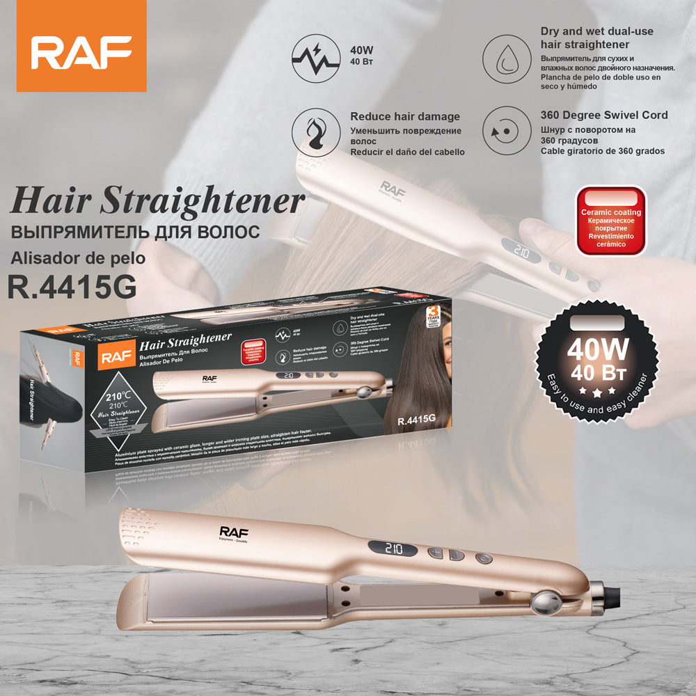 RAF EU Standard Hair Straightener Curler Negative Ion Hair Straightener Home Use Volumizing Hair Root Straightening Iron