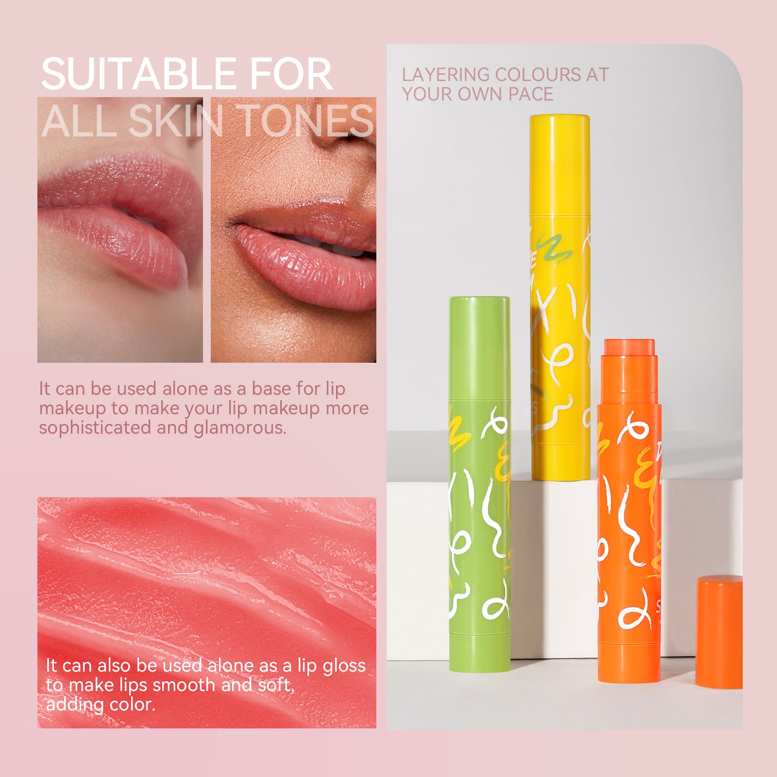 Tinted Lip Balm Set Moisturizing Anti-Cracking Lipstick Lip Mask Vaseline Tinted Nourishing Lip Balm