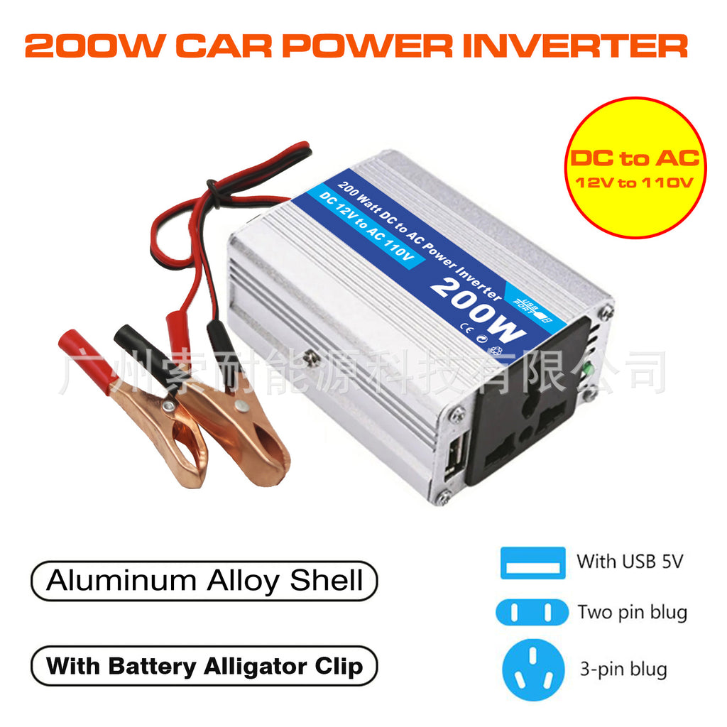 Vehicle Inverter12V Turn110V220V 200W Amazon AliExpress Platform Export car inverter