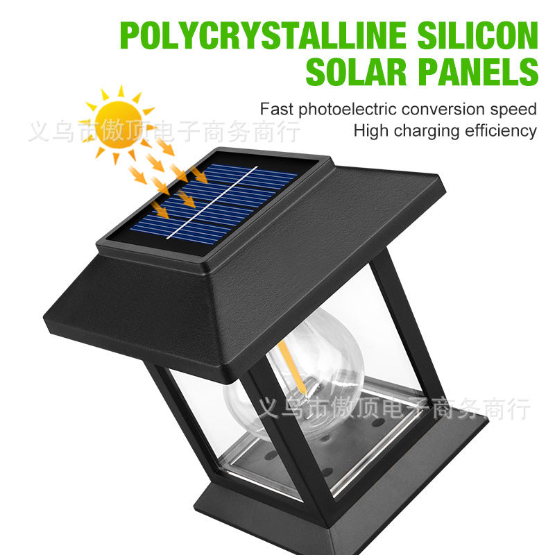 New Solar Lawn Light Outdoor Automatic Sensor Tungsten Lamp Garden Decoration Ground Plug Courtyard Landscape House Light