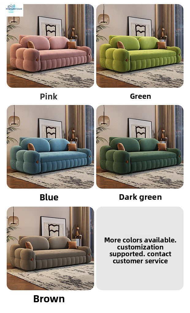 New Velvet Sofa Bed Two-in-One Multi-Functional Pull-Out Foldable Storage Small Apartment Balcony New Model