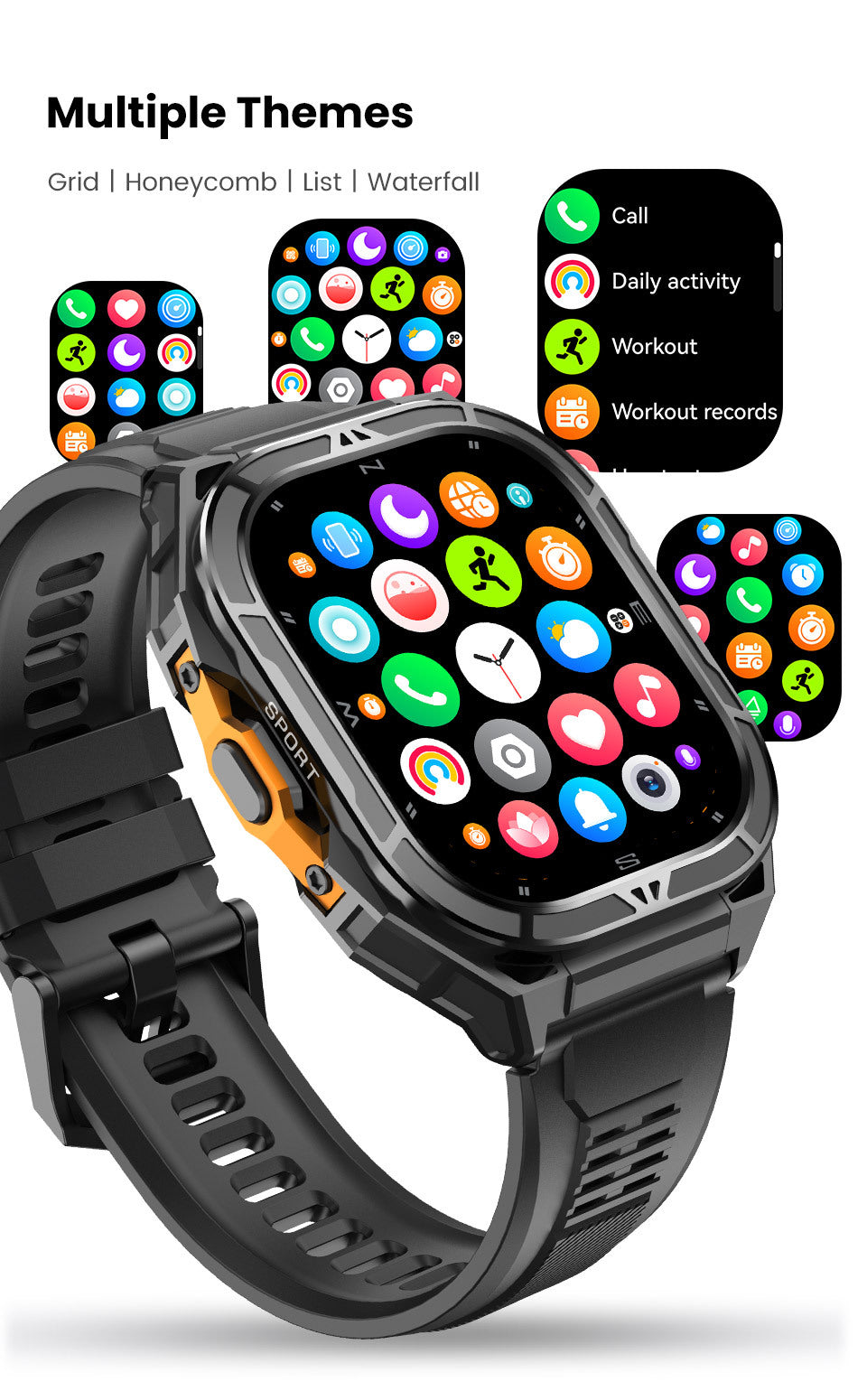 X5Smart Watch Bluetooth Call True Heart Rate Step Sleep Monitoring I Deep Waterproof GPS Beidou Positioning Three Defenses