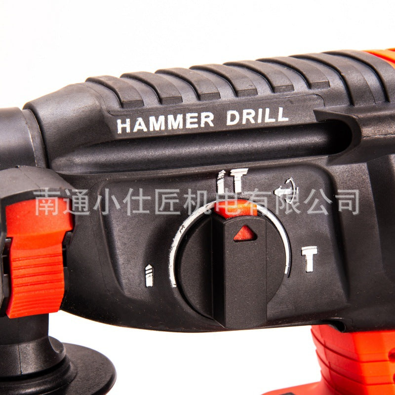 Rotary Hammer Drill Cordless Lithium Electric Hammer High Power Variable Speed3Functional Brushless Impact Drilling Tool with Drill Bit