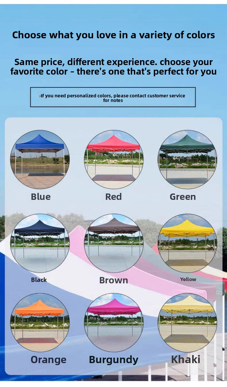 Four-corner Stall Tent Extra Thick Custom Advertising3x3Thickened Outdoor Commercial Exhibition Sunshade Folding Canopy