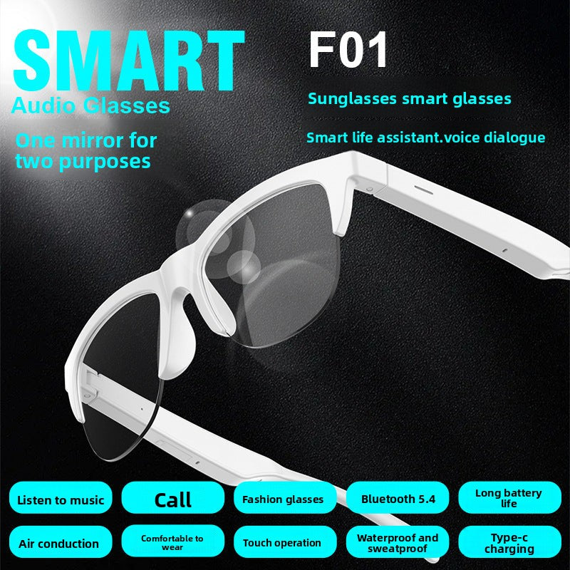 F01Wireless Stereo Smart Bluetooth Glasses Waterproof Bluetooth Hands-Free Call Music Playback Sunglasses Sunglasses
