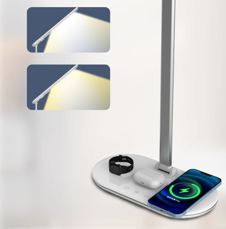 wholesale multifunctional wireless charging desk lamp student dedicated study reading desk lamp 3-in-1 eye protection desk lamp