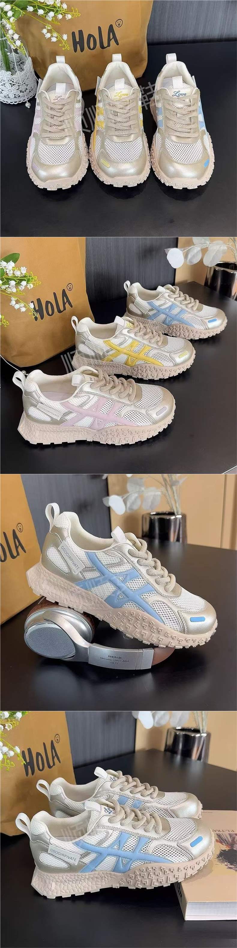 2025Mesh De Xun Summer New Fashion Casual Forrest Gump Shoes Breathable Sneakers Lightweight Thick Sole