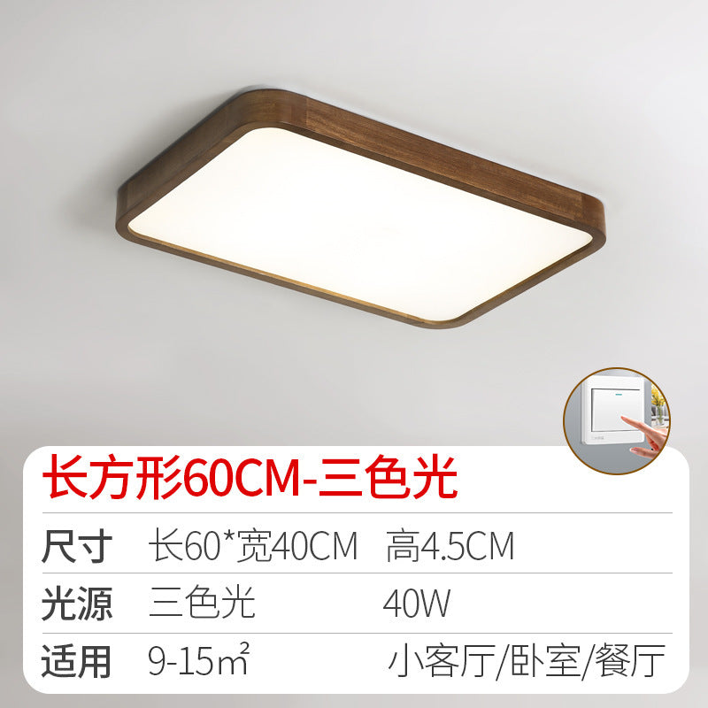 Log led Ceiling Lamp Living Room Balcony Tatami Wabi-Sabi Style Japanese Style Wood Art Corridor Nordic round bedroom