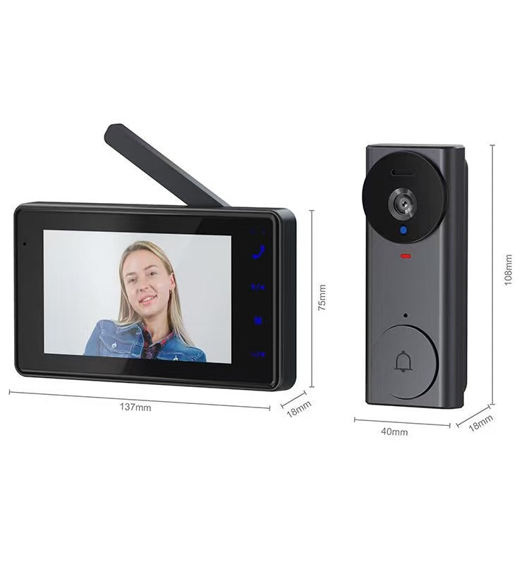 New Product M17A Smart Visual Intercom Doorbell Household2.4G Wireless Visual Doorbell