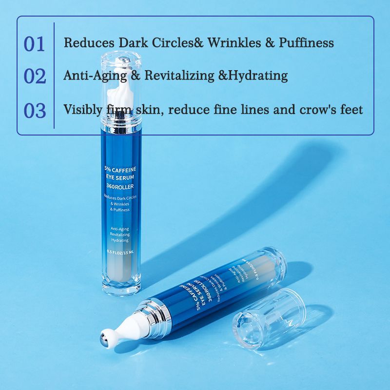 Hydrating and Moisturizing logo White Brand5%Retinol Caffeine Eye Serum