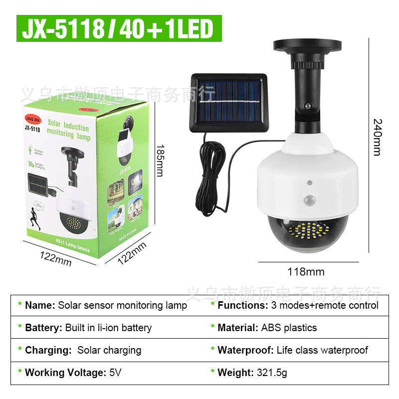 Simulated Surveillance Light Solar Garden Light Fake Camera Street Light Human Body Sensor Wall Light Split-Type Garden Light