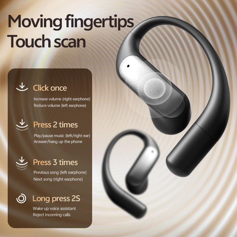 2025Popular M129Ear-mounted Digital Display Bluetooth Earphones Private Model High Appearance Wireless Bluetooth Earphones