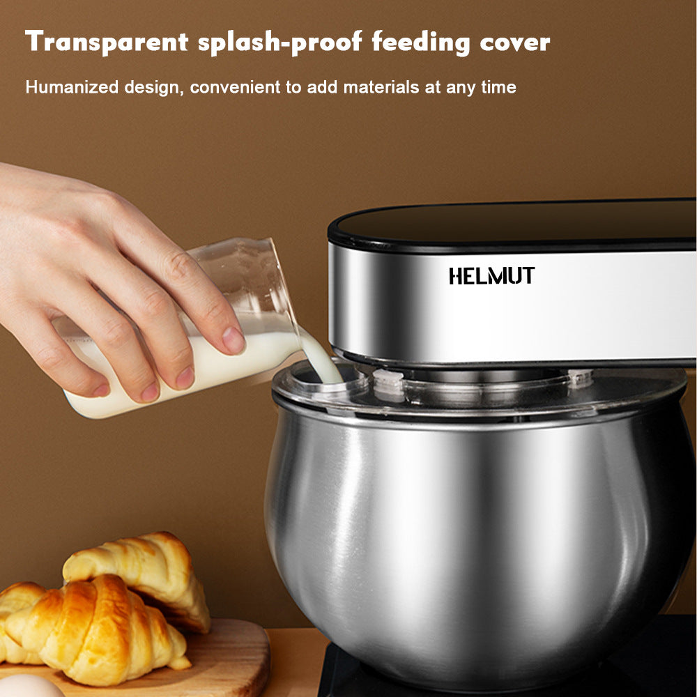 European Style New Household Fully Automatic Chef Machine Mixer Small Desktop Stainless Steel Dough Mixer Egg Beater5.8L