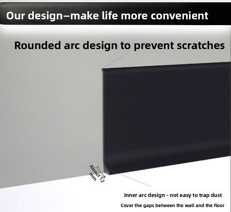PVC Soft self-adhesive skirting board, rubber plastic stair corner wall sticker, window sticker, wall trim, waistline trim