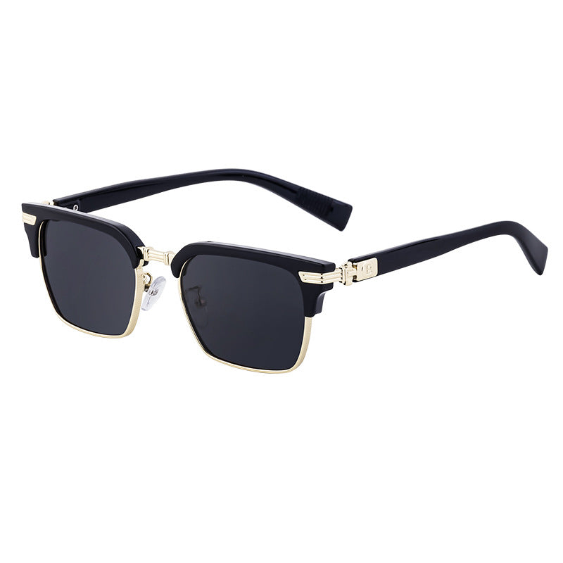 European and American New Retro Polarized Eyebrow Frame Sunglasses Men's Square Frame Sunglasses Men's Glasses Wholesale sunglasses