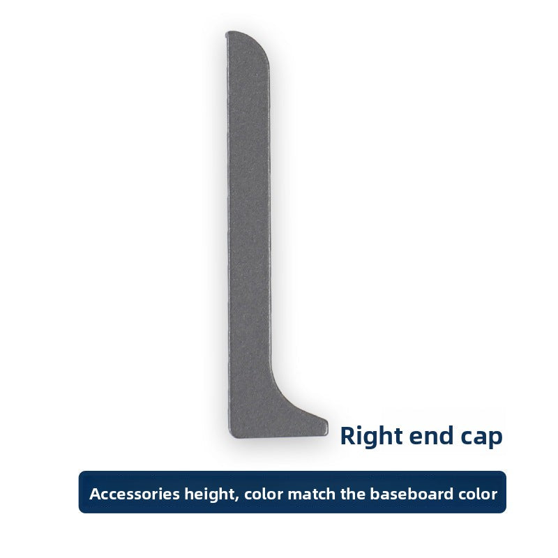 Aluminum alloy skirting board, ultra-thin cream-style baseboard decorative line, curved light-luxury metal snap-on skirting board