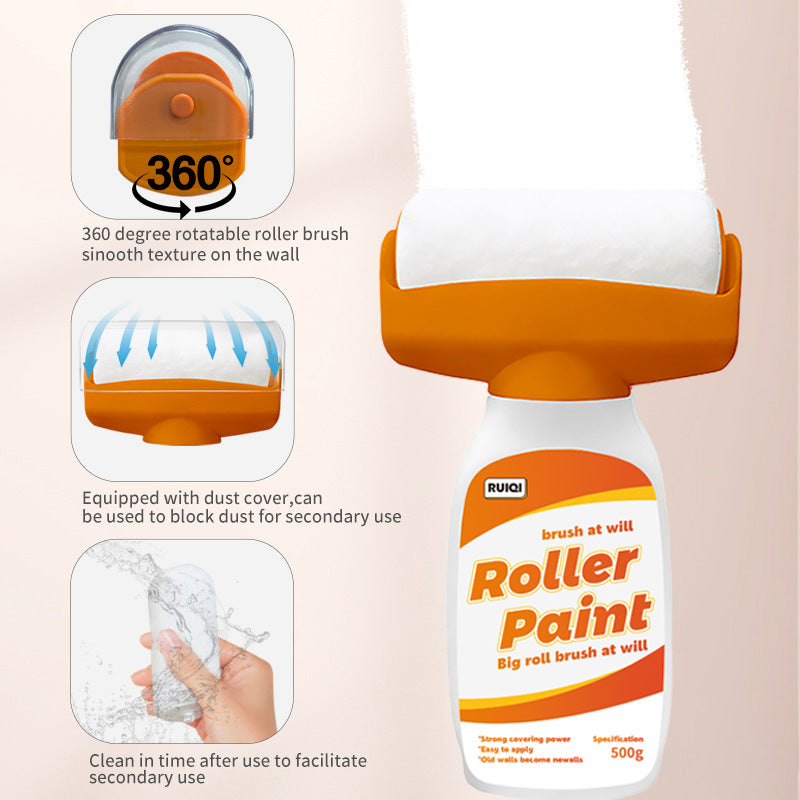 Hot-Selling Indoor Wall Roller Paint Water-Based Odorless Latex Paint with Roller Brush for Wall Renovation and Repair