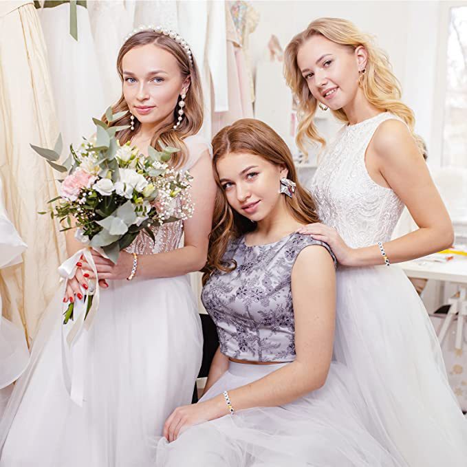 Best Friend Friendship Bracelet Women's Gift6mm Beaded Elastic Cord Spacer Bead Bracelet Letter Heart Bracelet