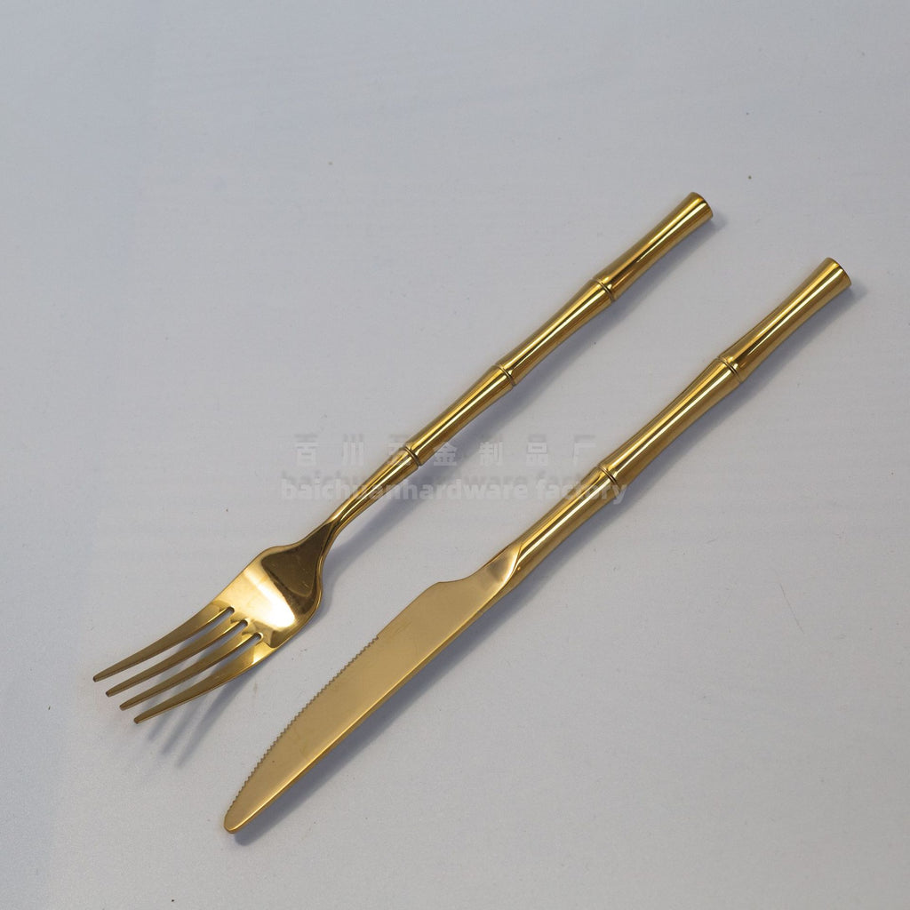 304Stainless Steel Bamboo Chopsticks and Spoon Set High-End Solid Tableware Household Set Dessert Spoon Fork Fruit Fork Tableware