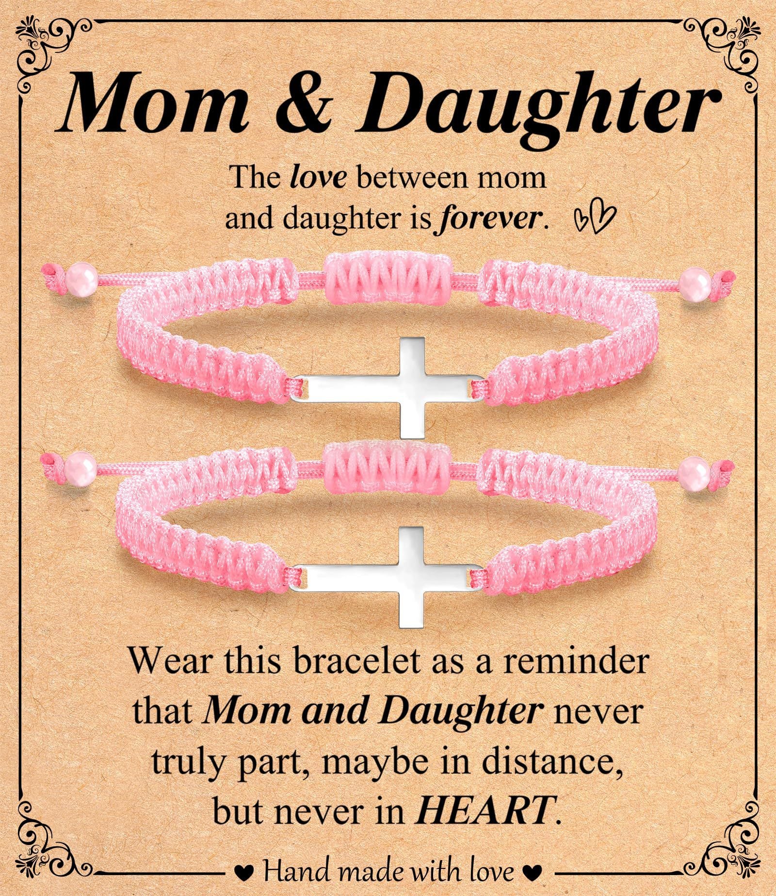 Braided Cross Bracelet Infinity Symbol Handmade Wrapped Bracelet Gift Heart Magnetic Adjustable Braided Bracelet