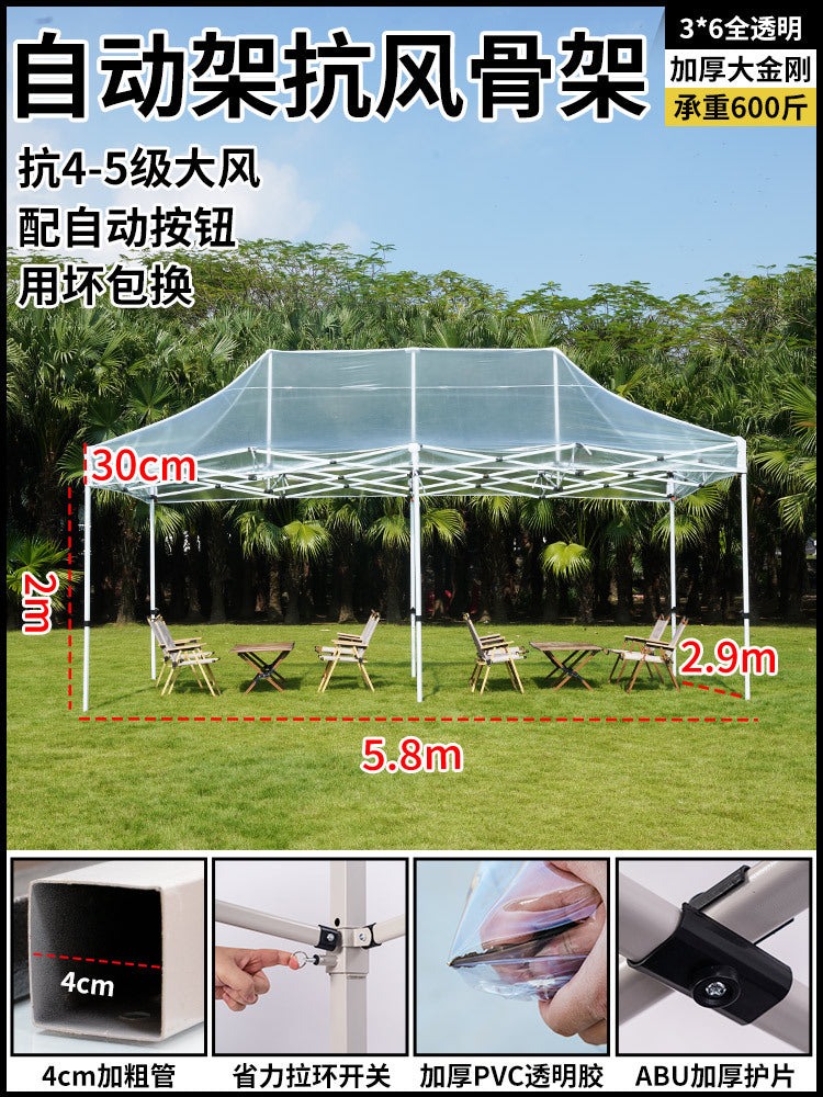 Sunroom Fully Transparent Enclosure Tent Outdoor Rainproof Windproof Balcony Awning Simple Insulation Flower Room Sunshade